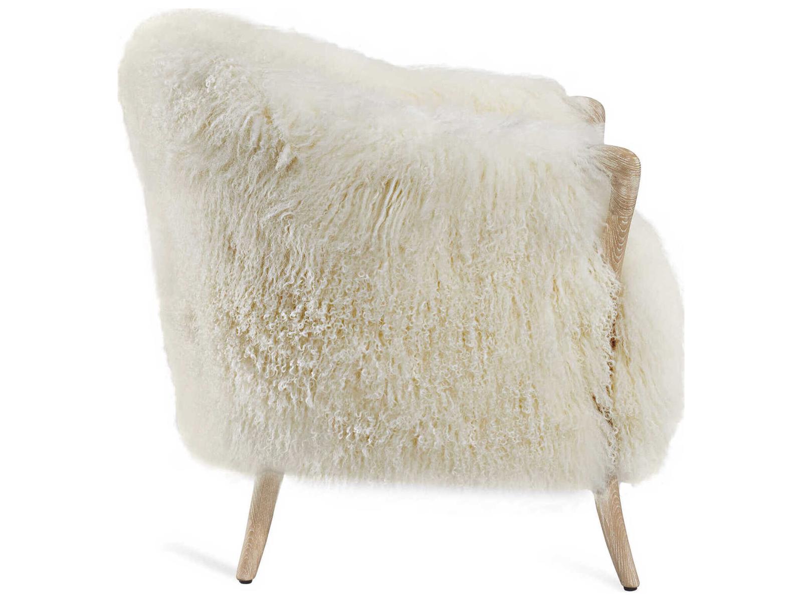 Ilaria Fur Brown Accent Chair
