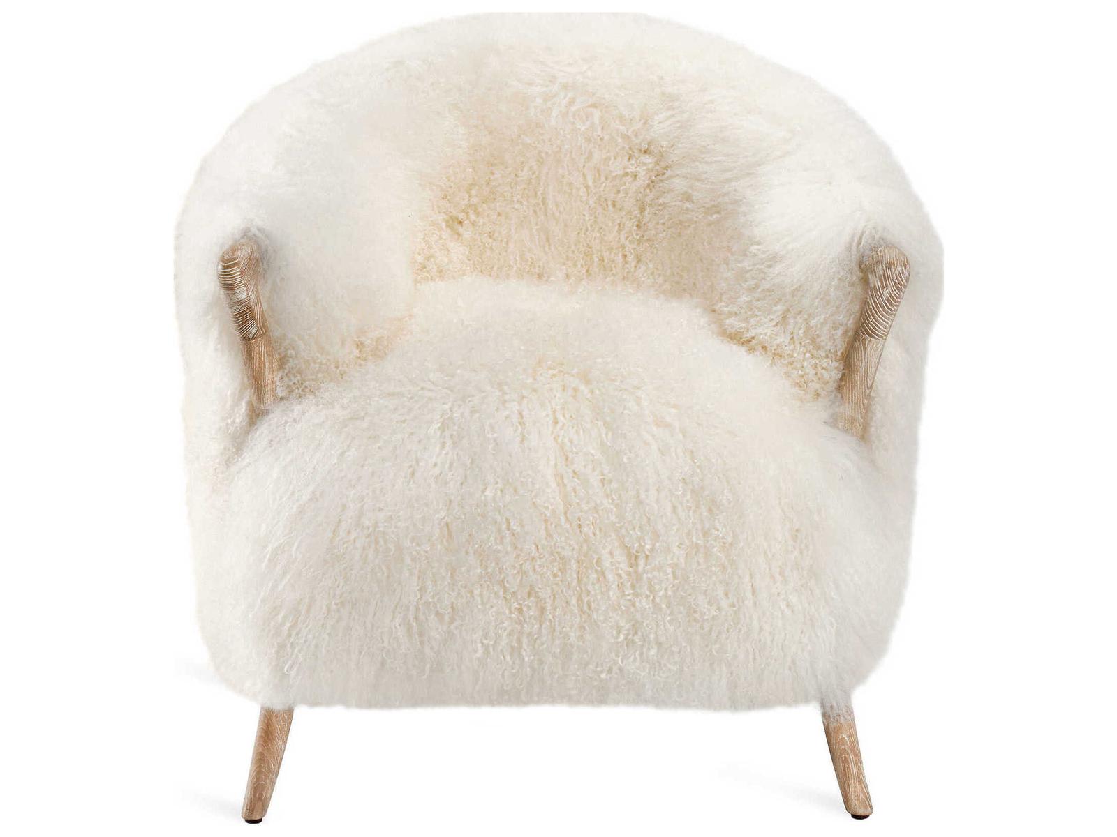Ilaria Fur Brown Accent Chair
