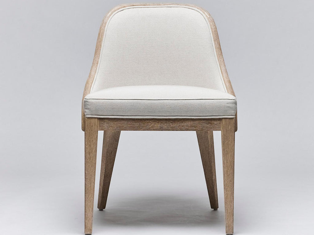 Siesta Mahogany Wood Natural Upholstered Armless Dining Chair