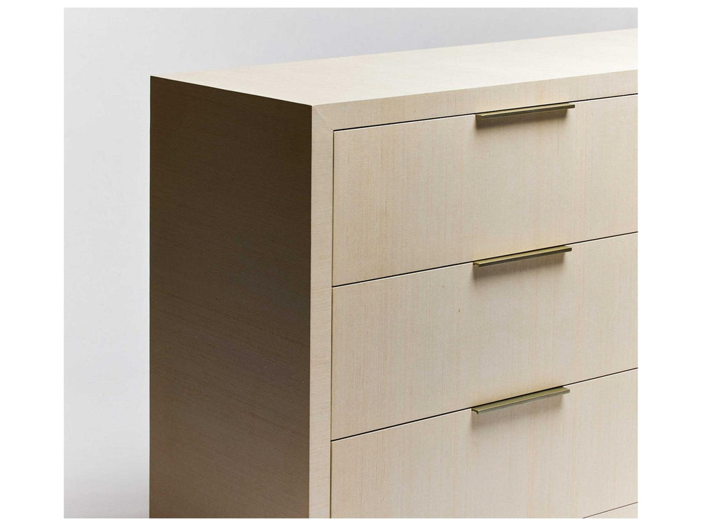 Montaigne 6-Drawer Double Dresser in Desert Sisal with Champagne Silver