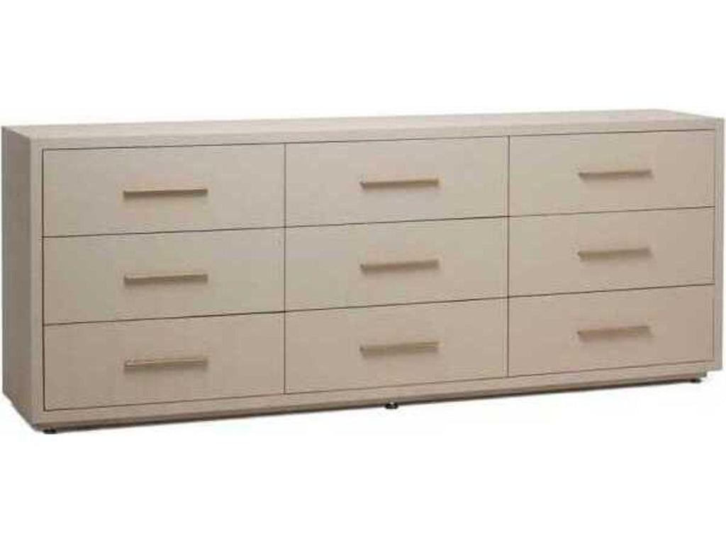Livia 9-Drawer Dresser Caribbean Sand Faux Linen