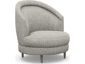 Capri Grand Swivel Accent Chair in Rock Gray with Loma Weave