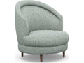 Capri Swivel Accent Chair in Green Polyester Blend Fabric