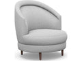Capri Swivel Accent Chair in Gray Polyester Fabric