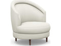 Capri Swivel Accent Chair in Beige Upholstery
