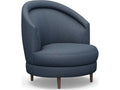 Capri Grand Swivel Accent Chair in Azure Blue Douglas Loop
