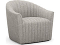 Channel Swivel Accent Chair in Rock Loma Weave Gray