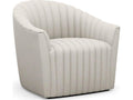 Channel Swivel Accent Chair in Cream Boucle