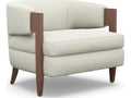 Kelsey Grand Accent Chair in Pure Bay Crest and Walnut