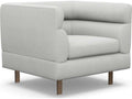 Ornette Club Chair in Cream Faux Shearling with Bronze Legs