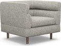 Ornette Gray Accent Chair with Bronze Metal Legs