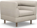 Ornette Upholstered Accent Chair in Beige with Bronze Legs