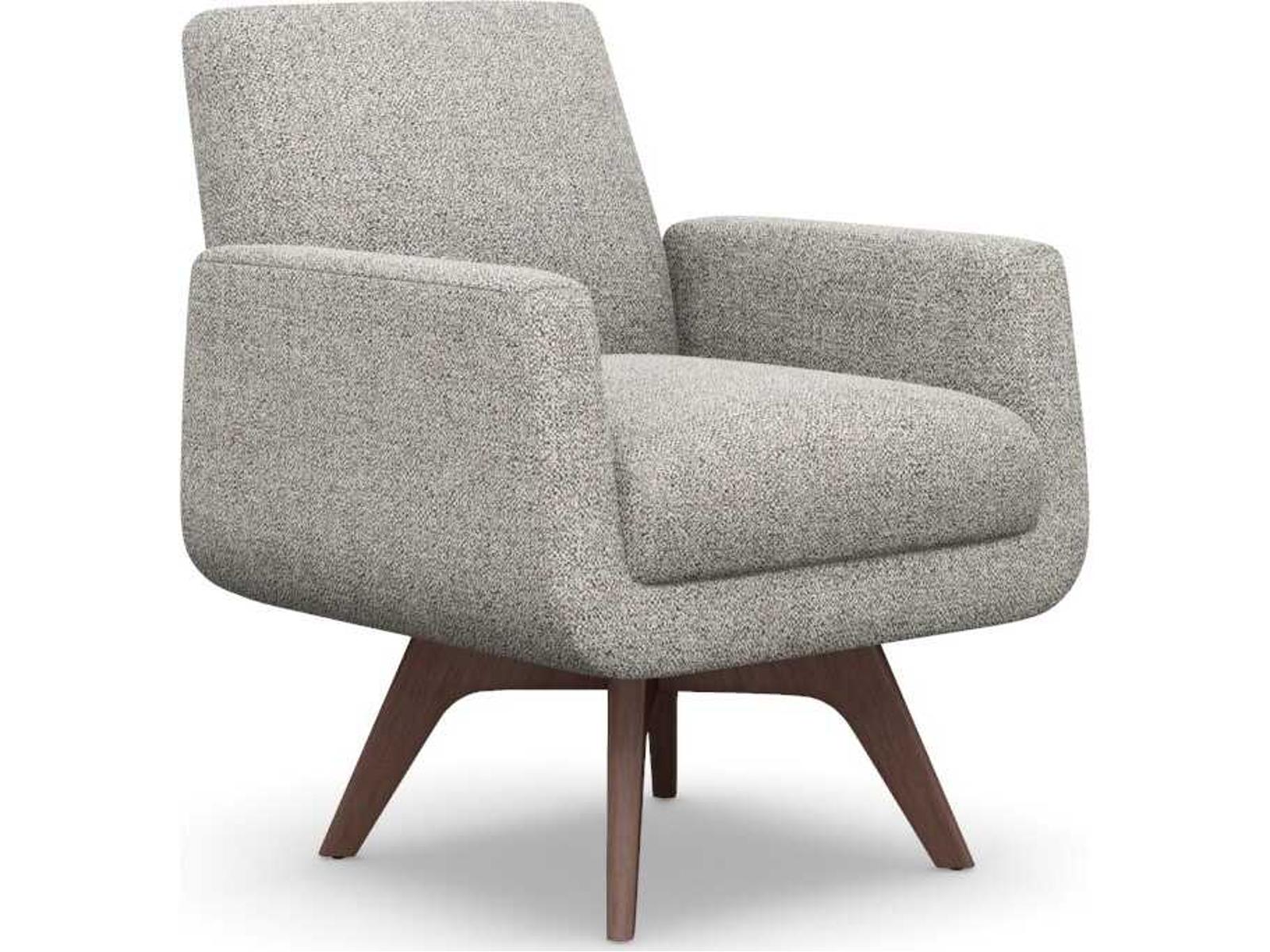 Landon Gray Accent Chair with Hardwood Base