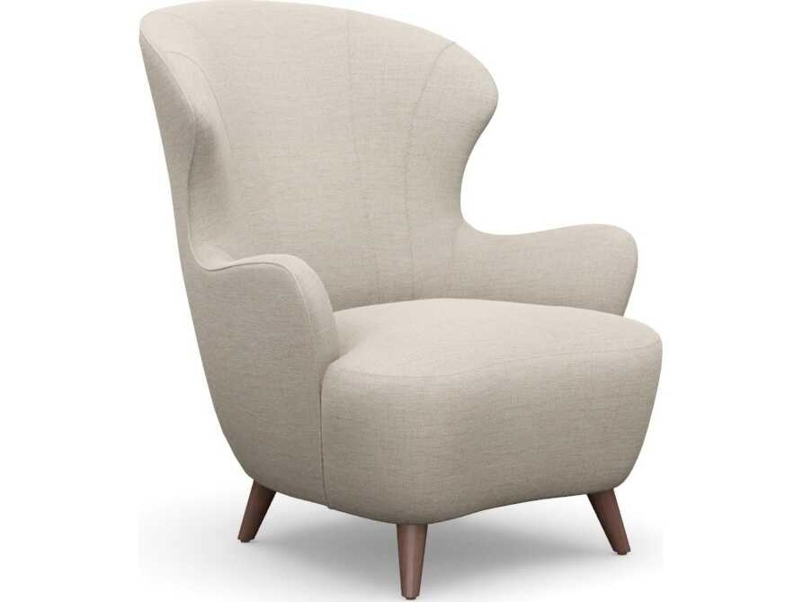 Ollie Wingback Accent Chair in Beige Canyon Weave