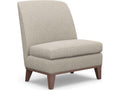 Belinda Upholstered Accent Chair in Gray Faux Linen
