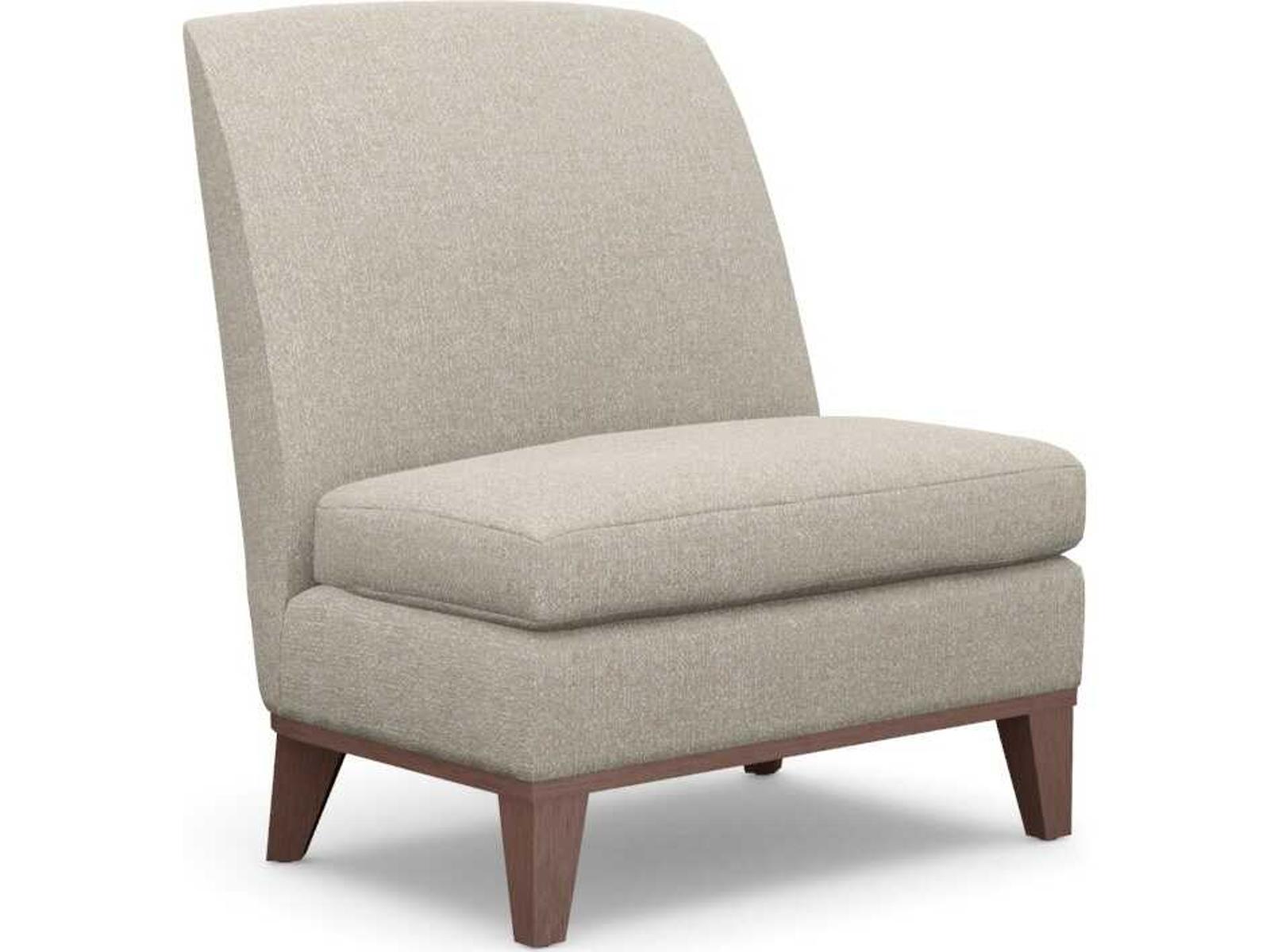 Belinda Upholstered Accent Chair in Gray Faux Linen