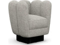 Gallery Swivel Accent Chair Gray Loma Weave Gunmetal Base