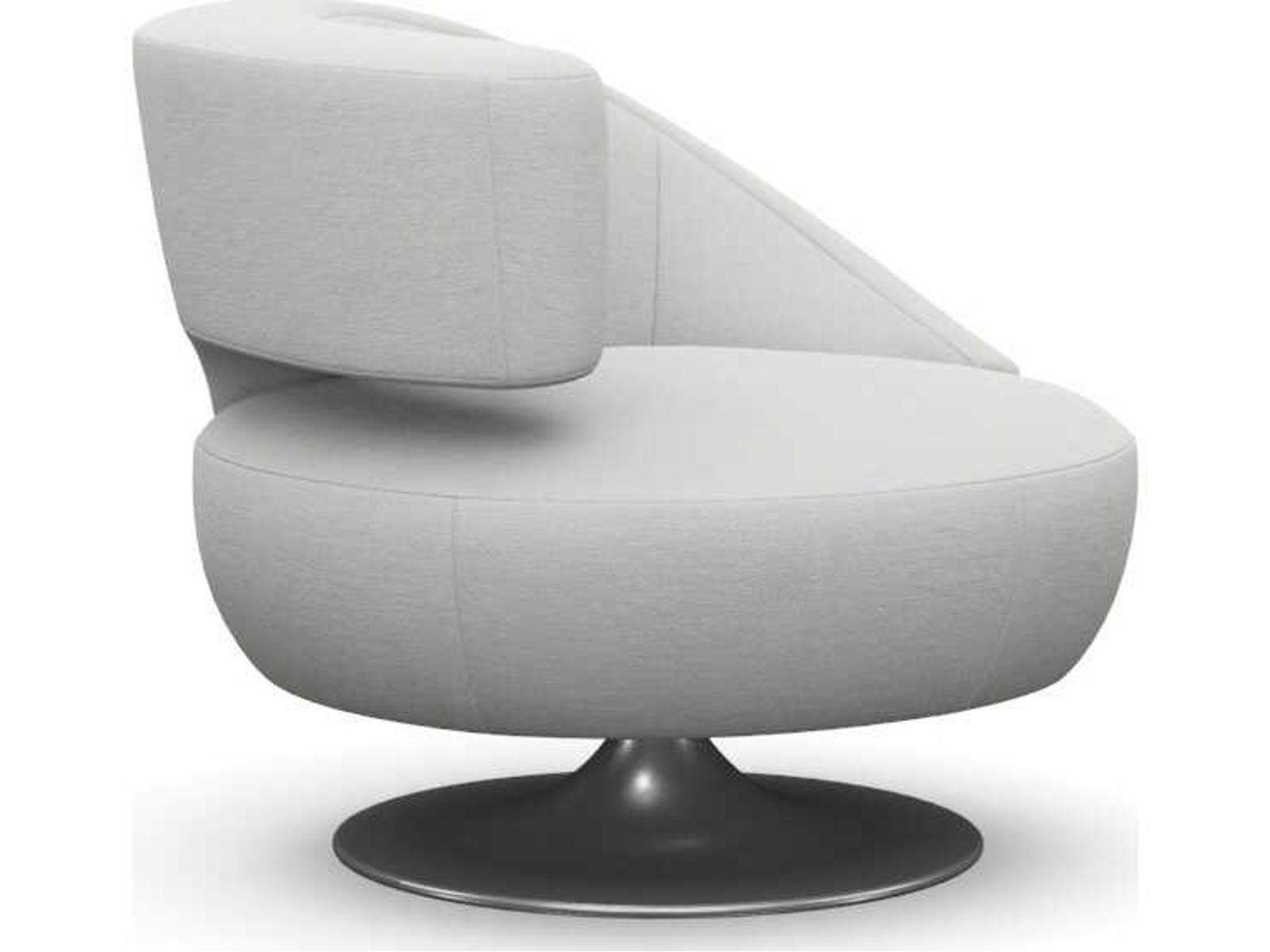 Isabella Swivel Accent Chair in White