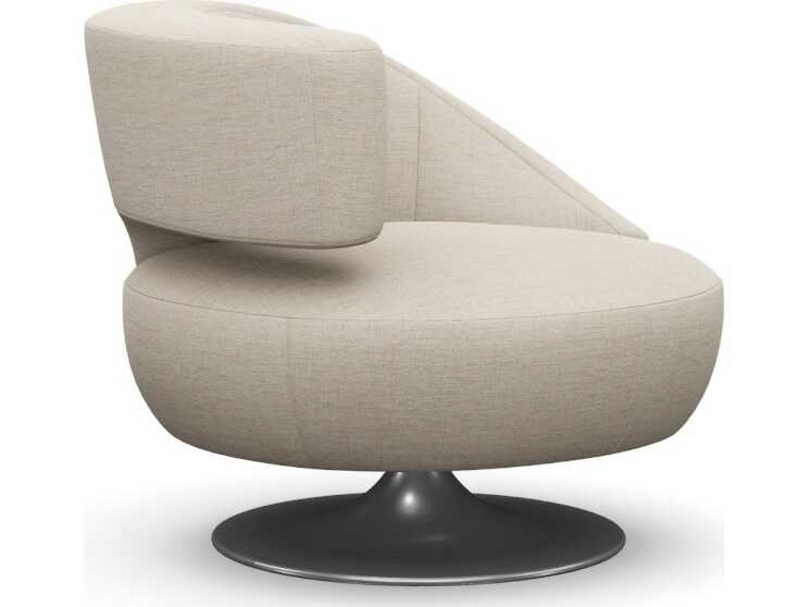 Isabella Swivel Accent Chair in Beige Fabric