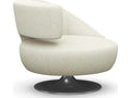 Isabella Swivel Barrel Accent Chair in Cream Fabric