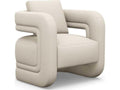 Scillia Accent Chair in Cream Faux Linen
