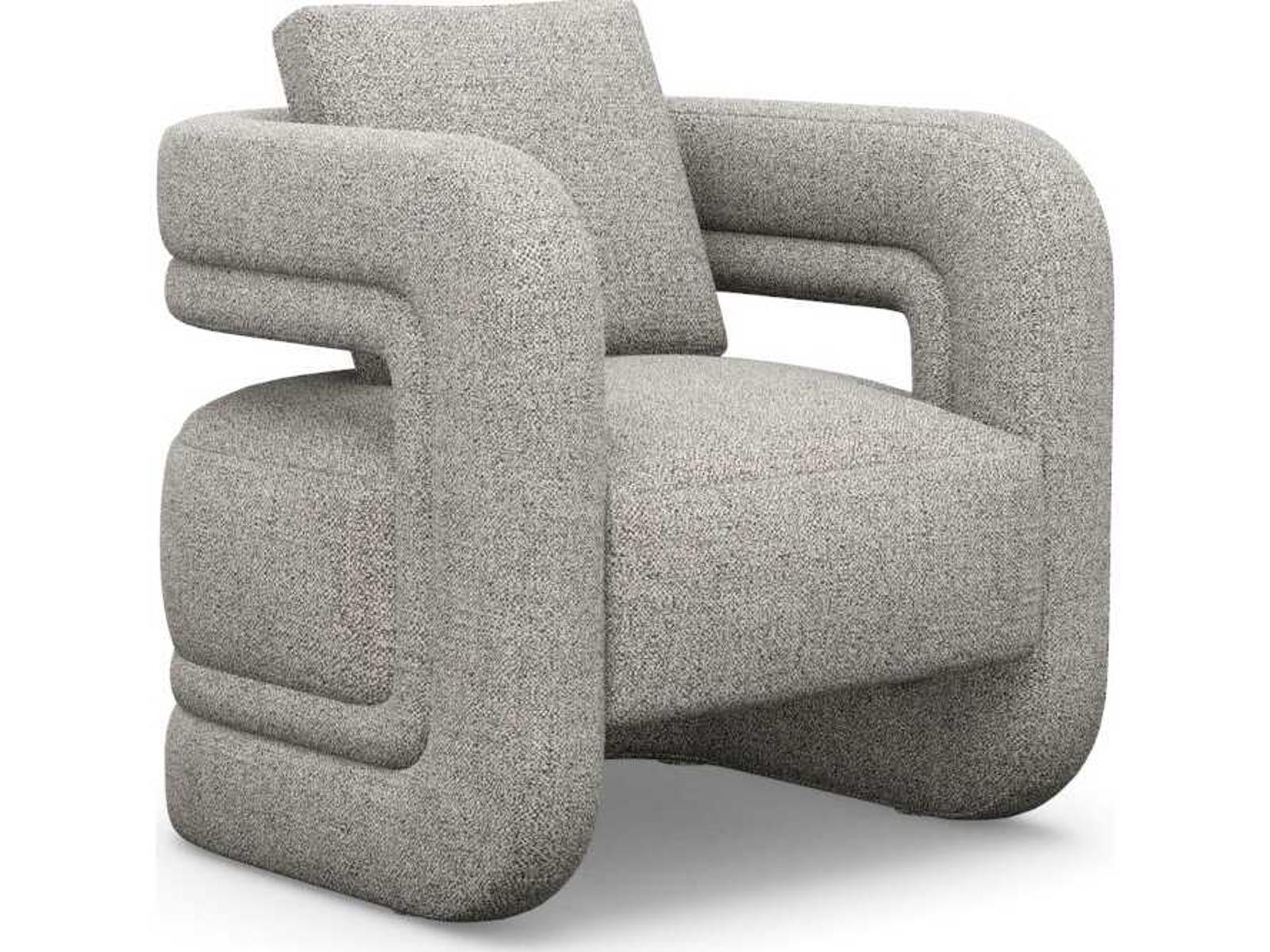 Scillia Gray Accent Chair with Hardwood Frame