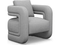 Scillia Gray Faux Linen Accent Chair