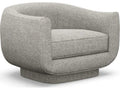 Spectrum Swivel Accent Chair in Gray Fabric