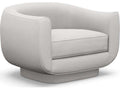 Spectrum Swivel Fabric Accent Chair in Beige