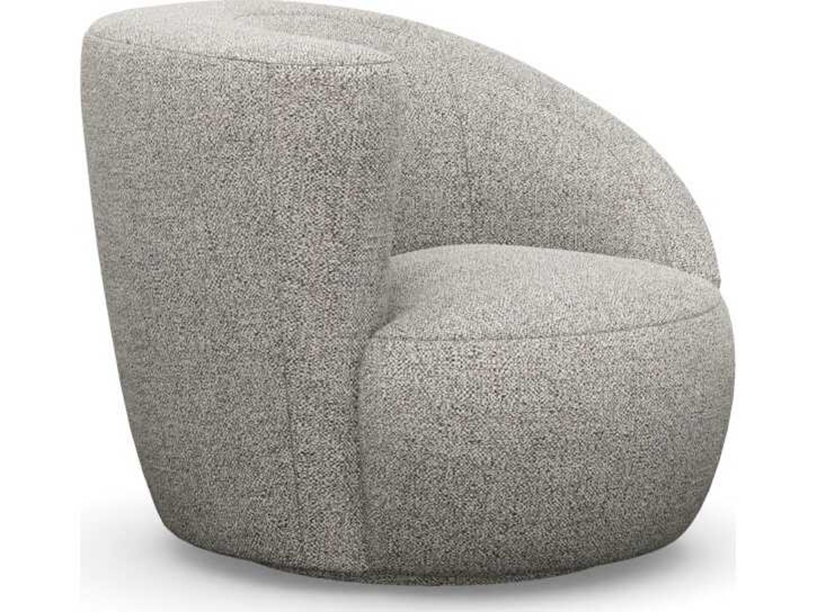 Carlisle Swivel Accent Chair in Gray Loma Weave Fabric