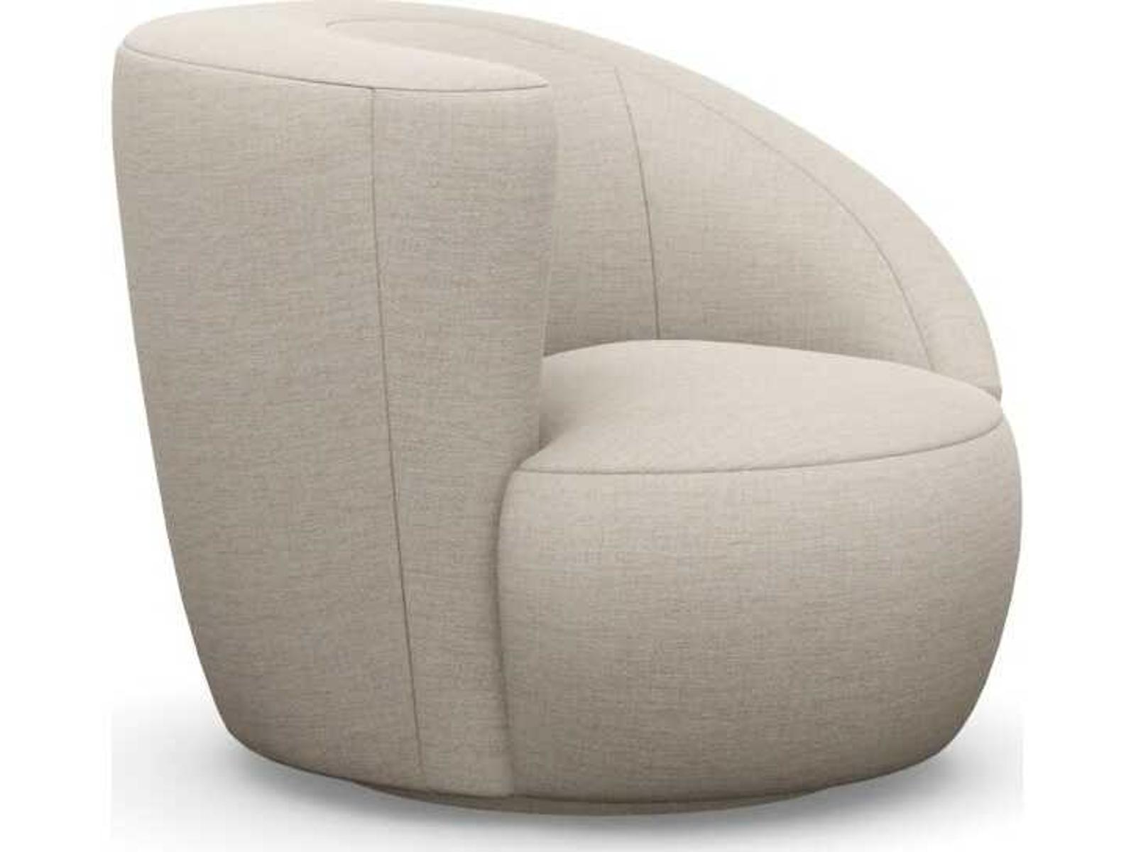 Carlisle Swivel Accent Chair in Beige Canyon Weave