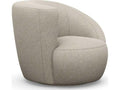 Carlisle Swivel Accent Chair in Beige Loma Weave Fabric