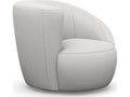 Carlisle Swivel Accent Chair in Beige Luxe Chenille