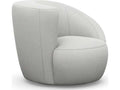 Carlisle Swivel Faux Linen Accent Chair in Cream