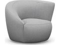Carlisle Swivel Accent Chair in Pure Grey Faux Linen