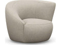 Carlisle Swivel Accent Chair in Beige Fabric