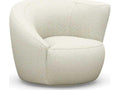Carlisle Swivel Upholstered Accent Chair in Cream