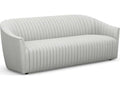 Channel 3-Seat Fresco Faux Linen Sofa in Cream