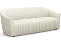 Channel Down Faux Shearling Upholstered Sofa