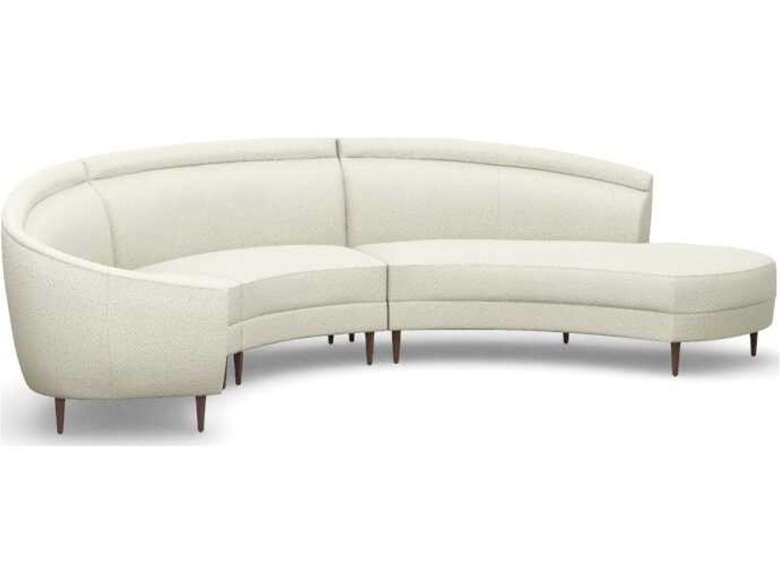 Capri 3-Piece Right Chaise Sectional Cream Faux Leather
