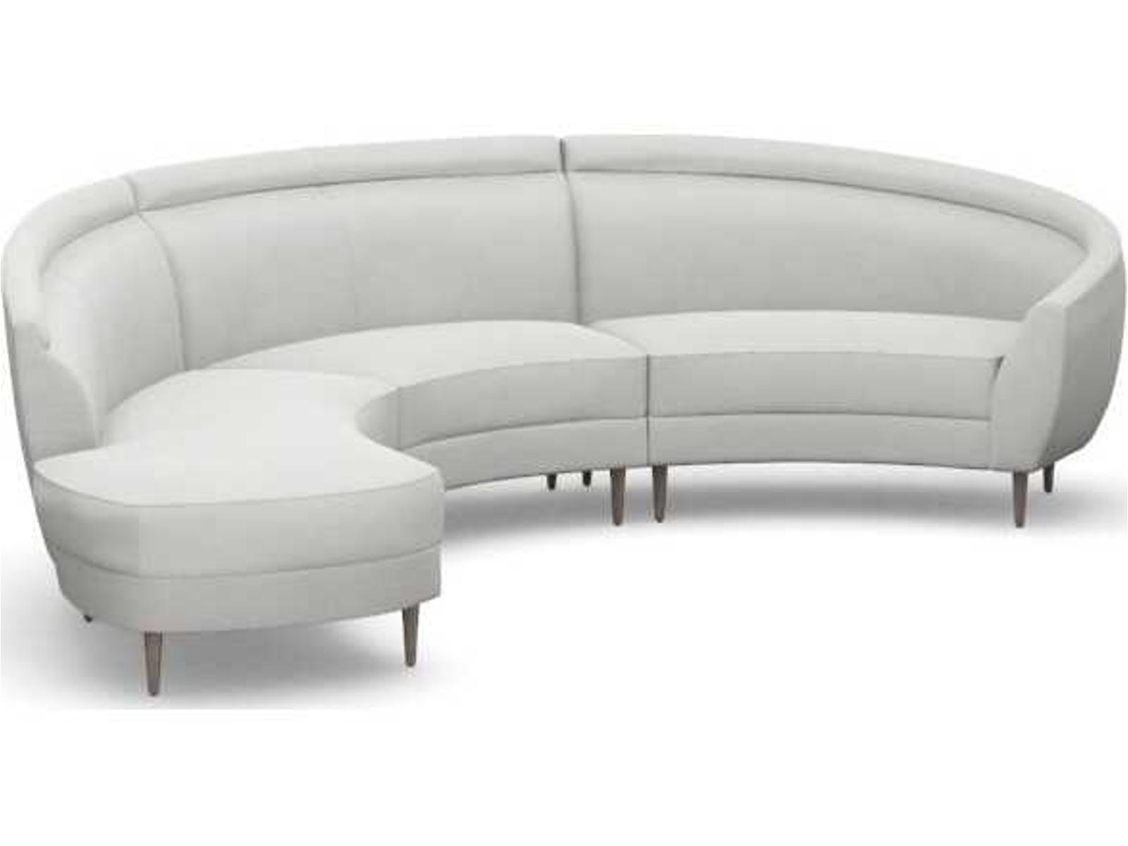 Capri 3-Piece Left Chaise Modular Gray Upholstered Sectional Sofa