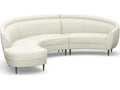 Capri 3-Piece Left Chaise Faux Leather Sectional Sofa in White