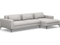 Izzy 2-Piece Upholstered Right Chaise Sectional Sofa in Storm Gray