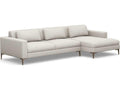 Izzy 2-Piece Right Chaise Boucle Sectional Sofa in Cream