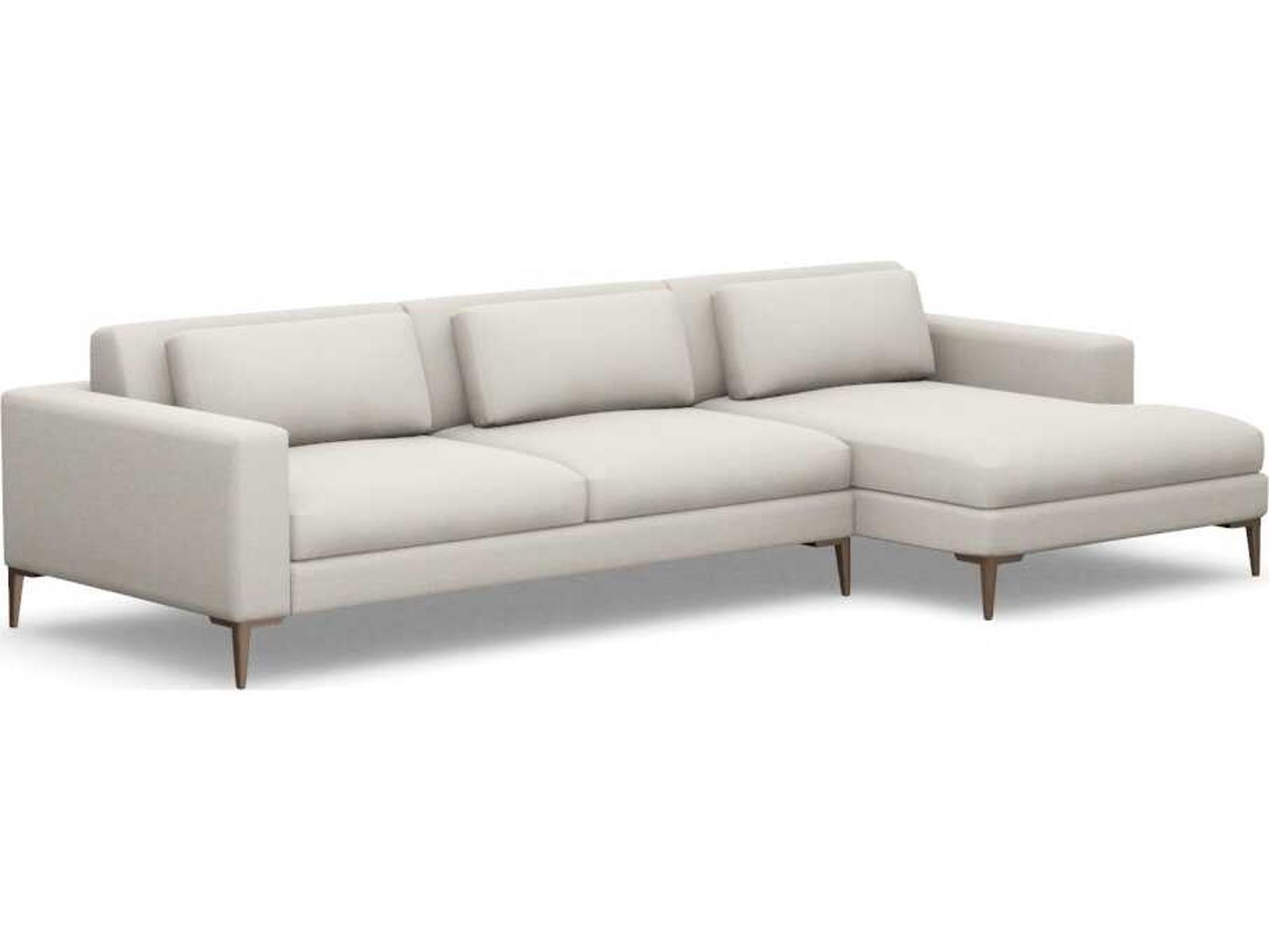 Izzy 2-Piece Right Chaise Boucle Sectional Sofa in Cream
