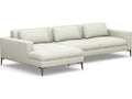 Izzy 2-Piece Left Chaise Sectional Sofa in White Upholstery