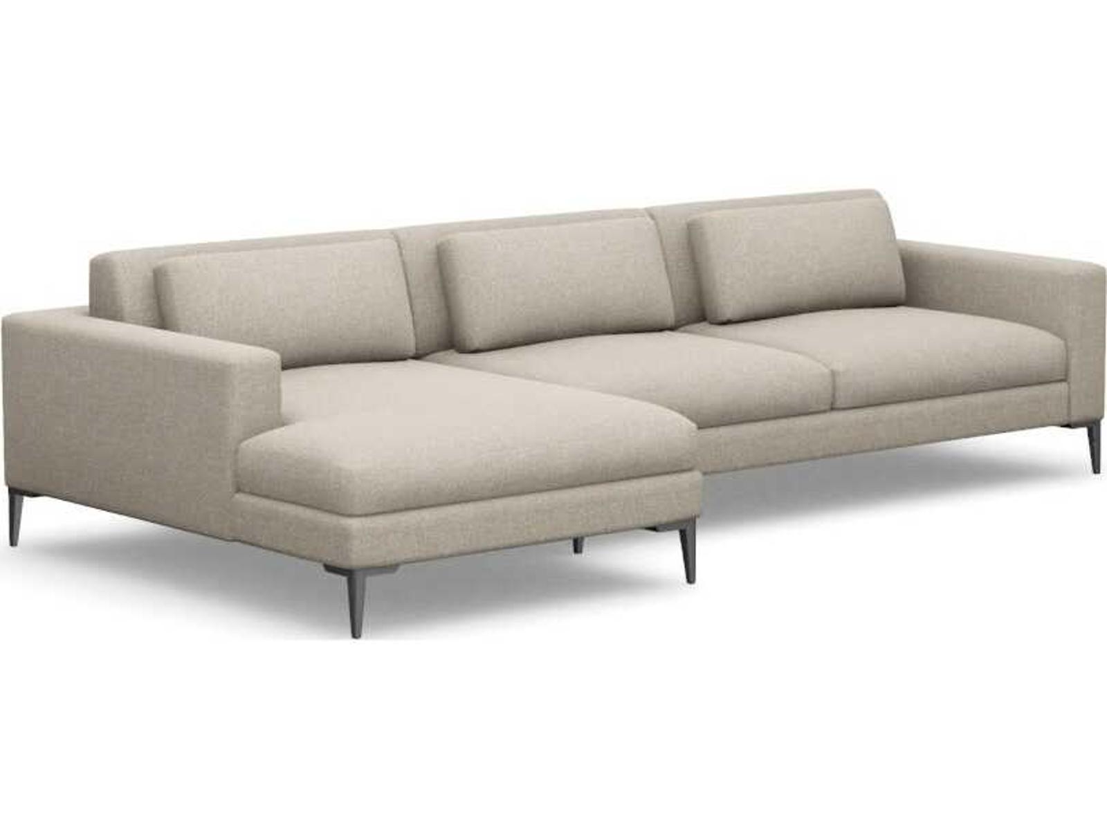 Izzy 2-Piece Upholstered Chaise Sectional Sofa in Beige