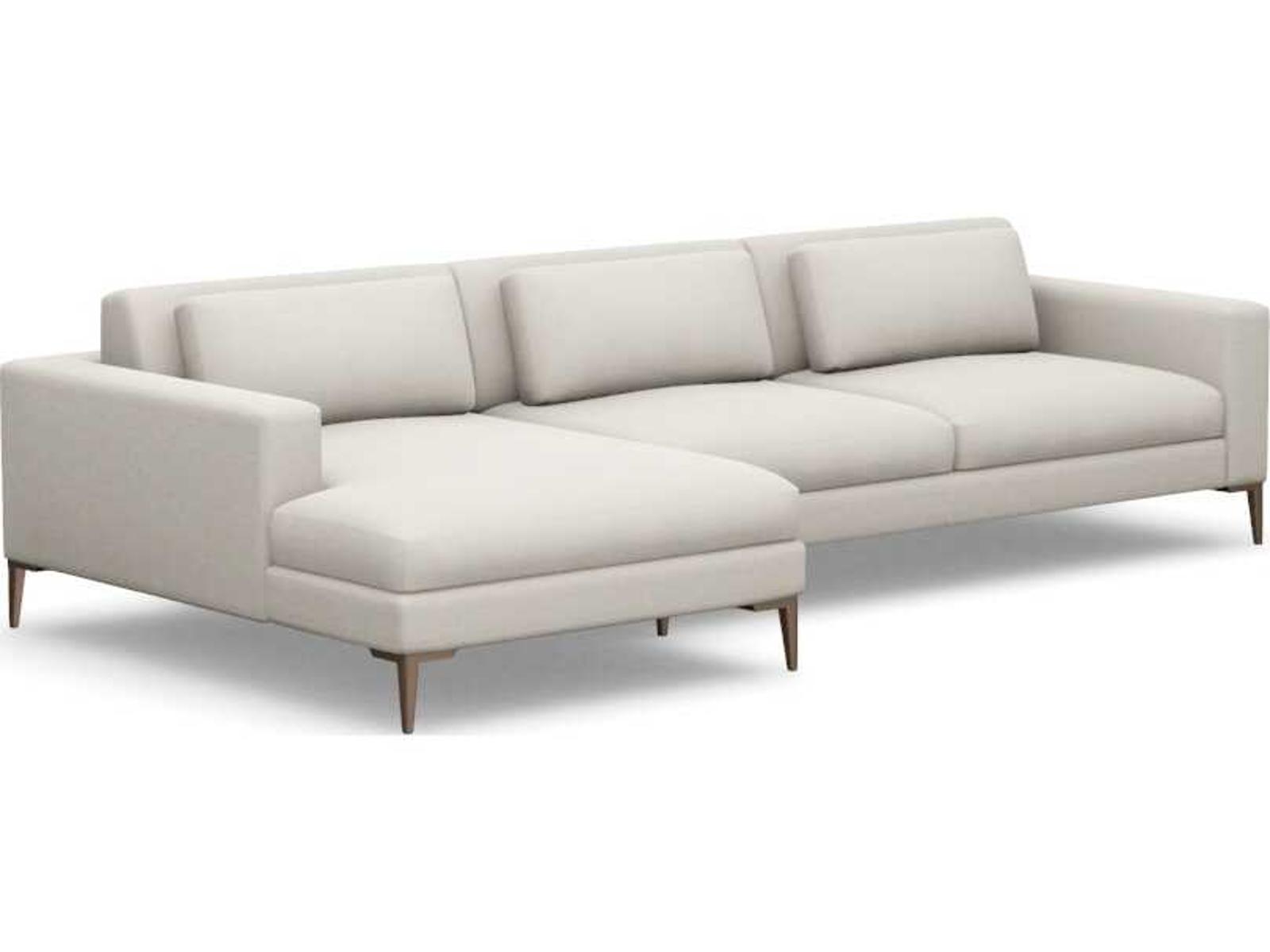 Izzy 2-Piece Chaise Sectional Sofa in Cream Shearling