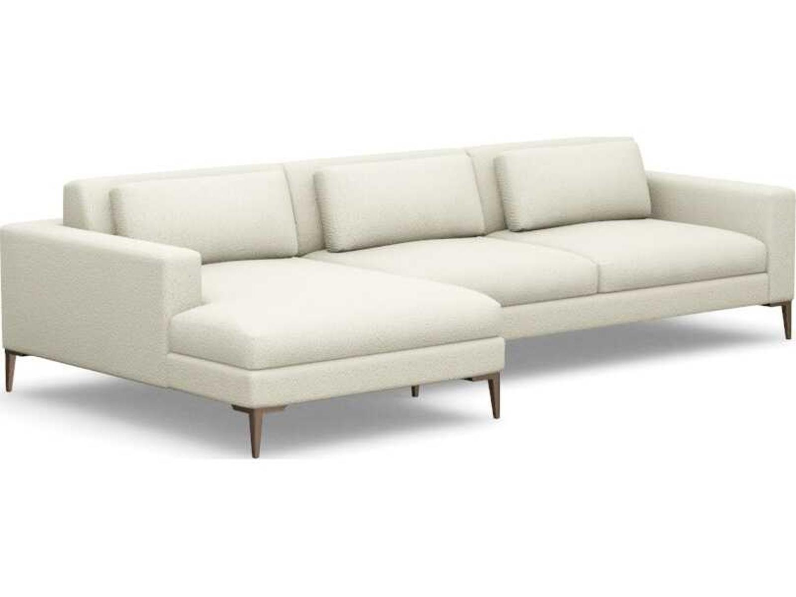 Comodo 2-Piece Cream Upholstered Left Chaise Sectional Sofa
