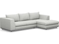 Comodo 2-Piece Right Chaise Beige Upholstered Sectional Sofa